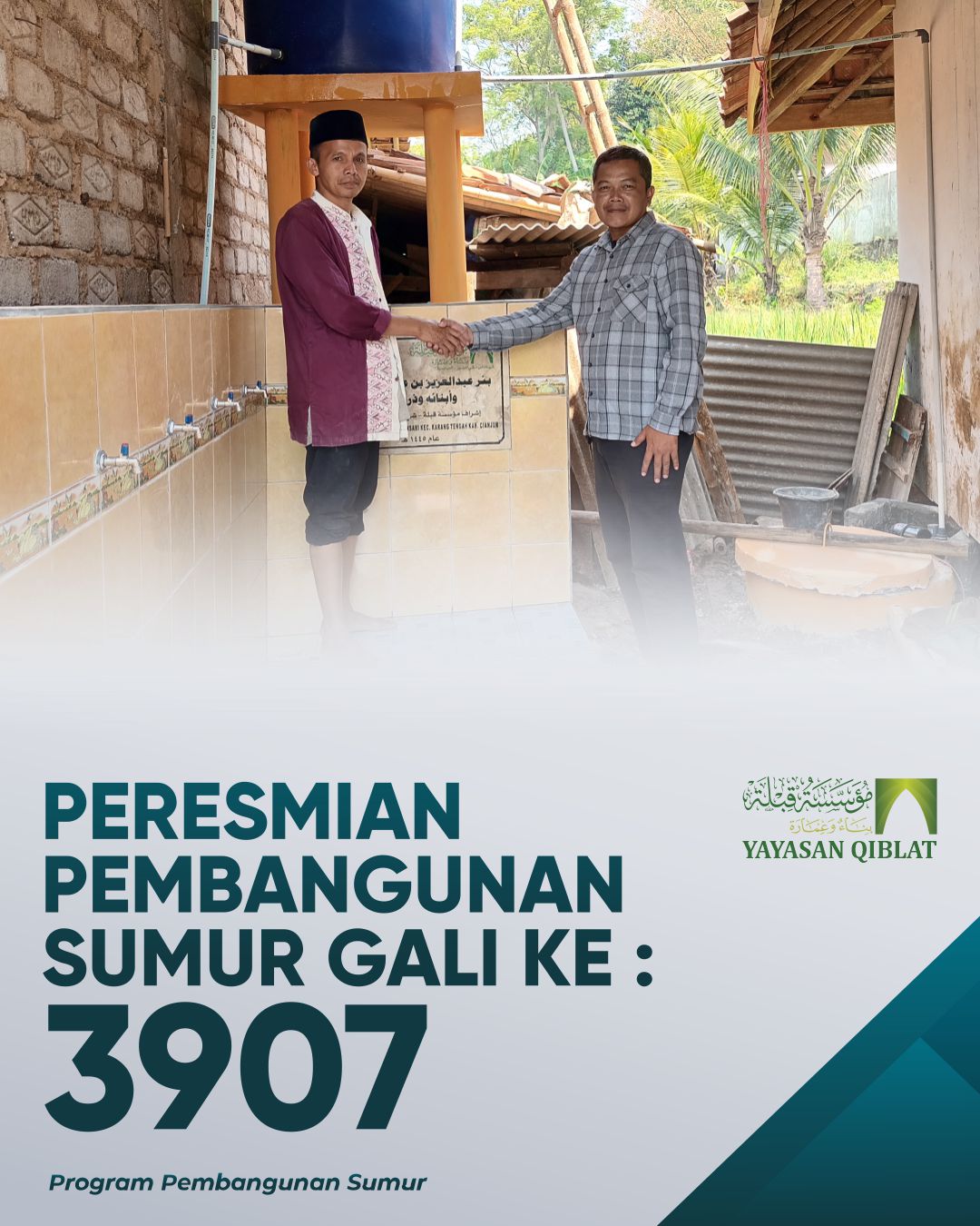 Melangkah ke Sumber Kebaikan: Peresmian Sumur 3907 sebagai Titik Awal Harapan Baru